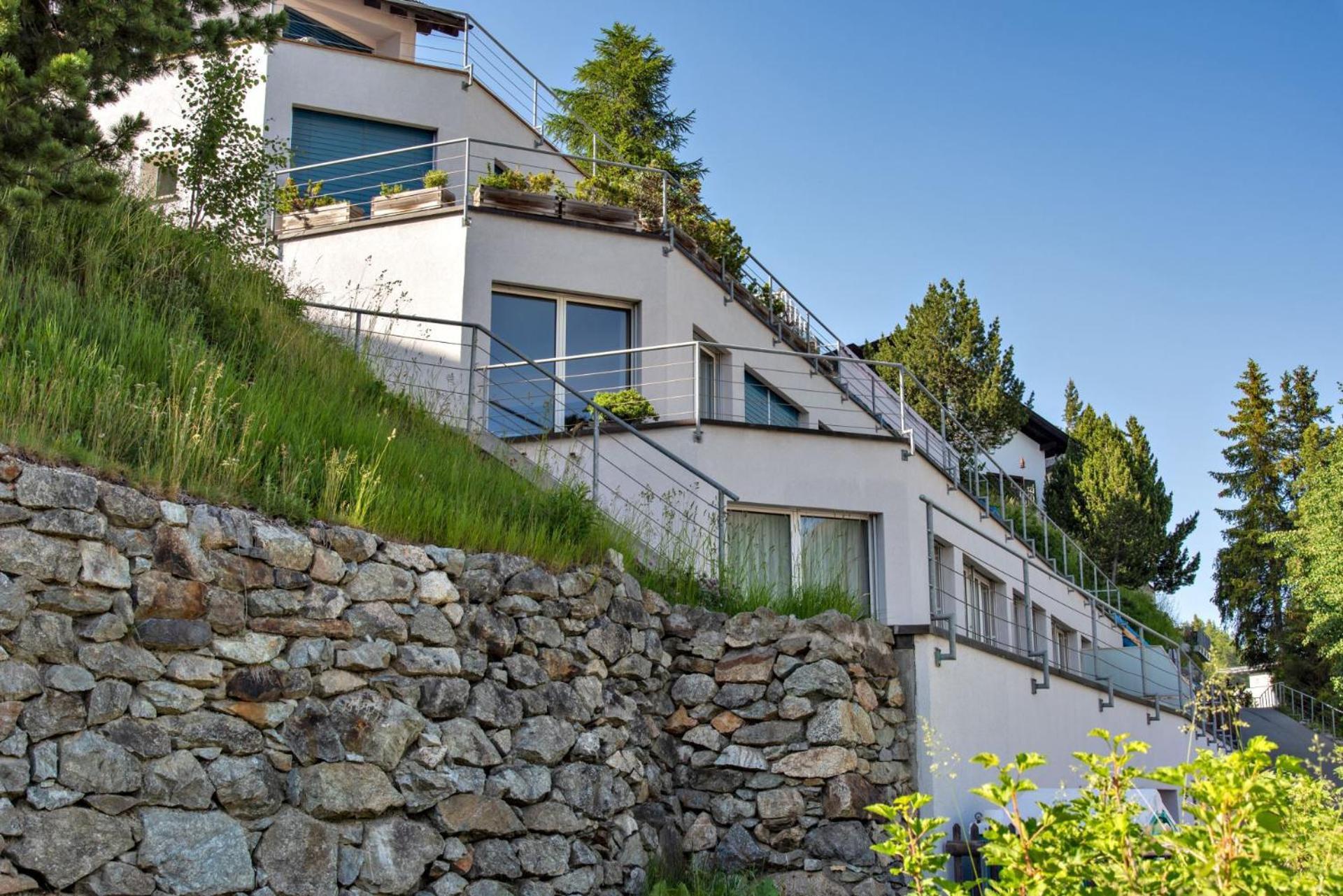 Ferienwohnung Chesa Quadratscha - Samedan Exterior foto